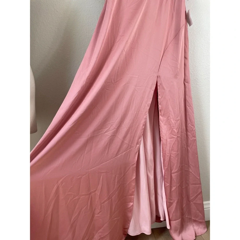 Thread‎ Bridesmaid XL Cowl Neck Formal Gown Desert Rose Prom Dress Bridesmaids
